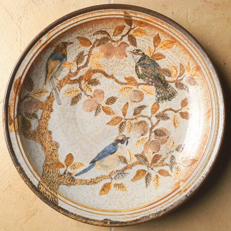 FRANCOIS DEBIEN - GRAND PLAT DECORATIF